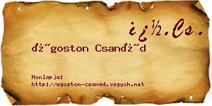 Ágoston Csanád névjegykártya