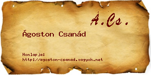 Ágoston Csanád névjegykártya